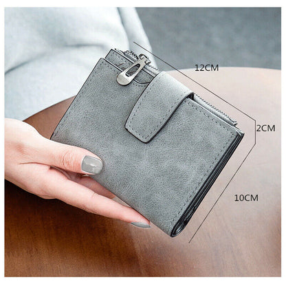 Women Card Clamps Coin Lady Wallet Handbag Purse Cash Clip Billfold Female Purse