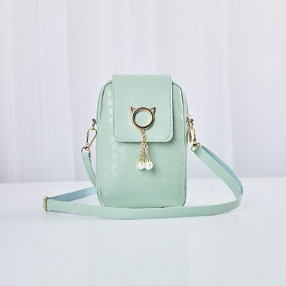 New Female Autumn Winter Mini Cross-body Shoulder Bags Pearl Tassel Diagonal Bag