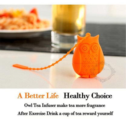 Tea Infuser Silicone Owl Shape Coffee & Tea Bags Tea Strainers Herb Spice Filter