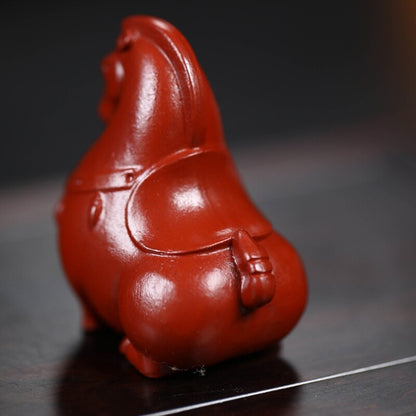 China Ornament Horse Statue Small Size Real Yixing Zisha Dahongpao Clay Tea Pet