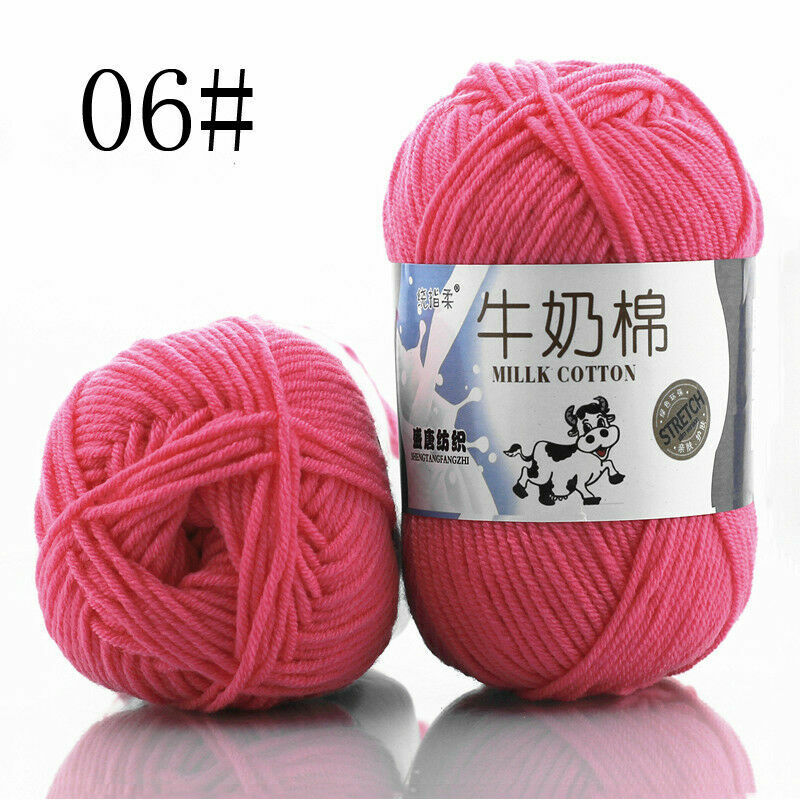 Hot Sale 50g Hand-woven Chunky Yarn Soft Milk Cotton Knitting Baby wool yarn