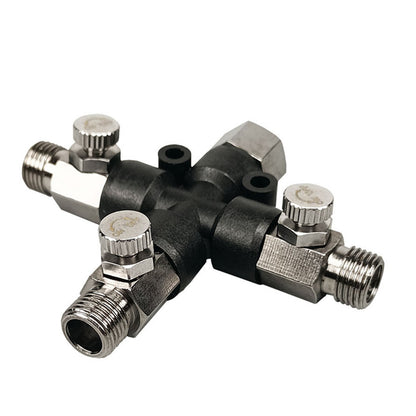 3 in1 1/8 Three Way Adjustable Air Hose Splitter Airbrush Connecting Accessories