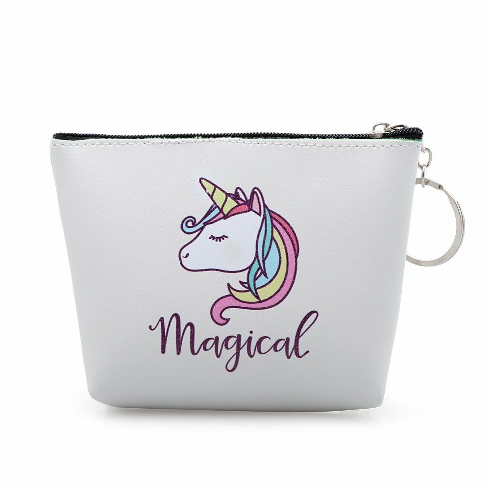 Mini Portable Bags Women Girl Unicorn/Flamingo Printing Coin Purse Holder Wallet