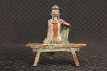 Blessing Chinese bronze handmade kwan-yin statue collection fengshui netsuke