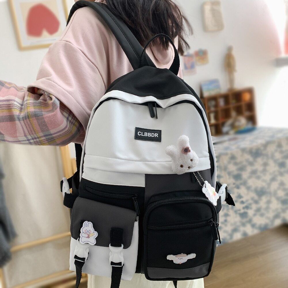 Backpack Women School Bag College Student Nylon Backpack Female Bag