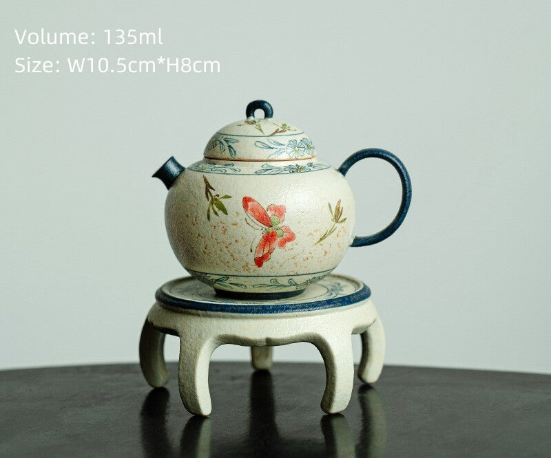 16pcs/lot Ceramic Tea Set Handpainted Craft Tea Pot Cups Pitcher Tureen Holder