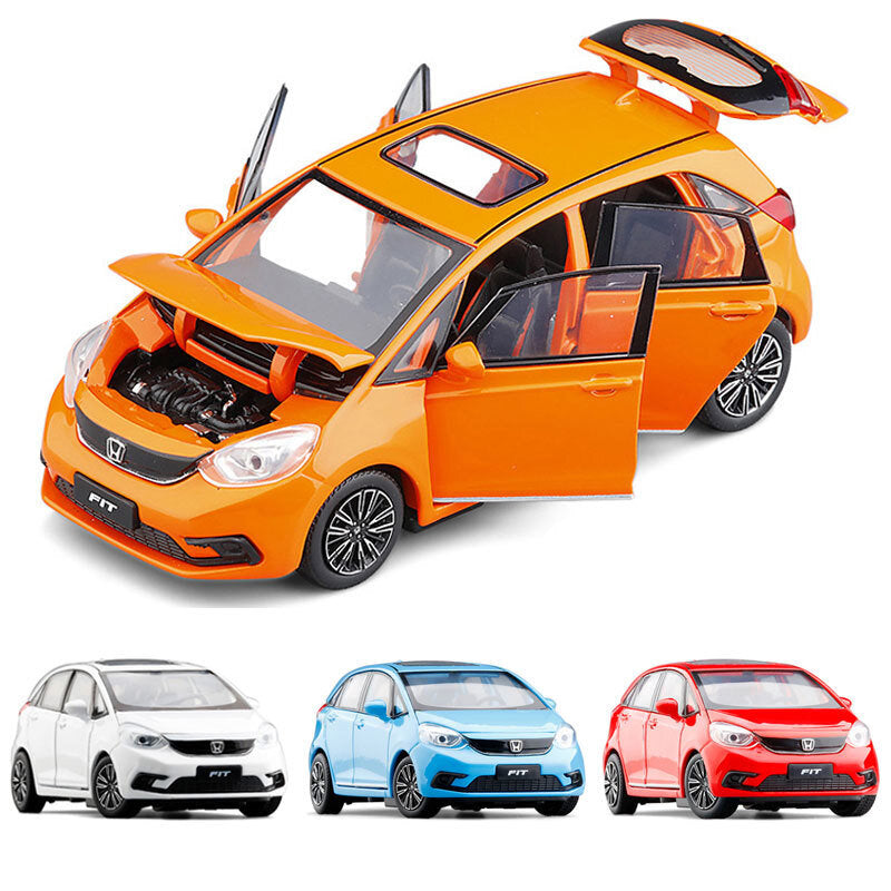 1/32 Scale Honda Fit Model Car Metal Diecast Toy Cars Boys Toys for Kids Gifts