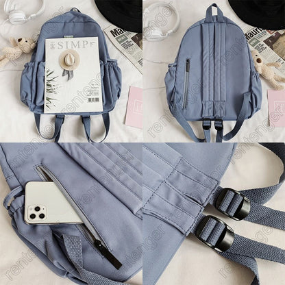 Women Nylon Backpack Student College School Bag Backpack Fashion Bags 30*11*40CM