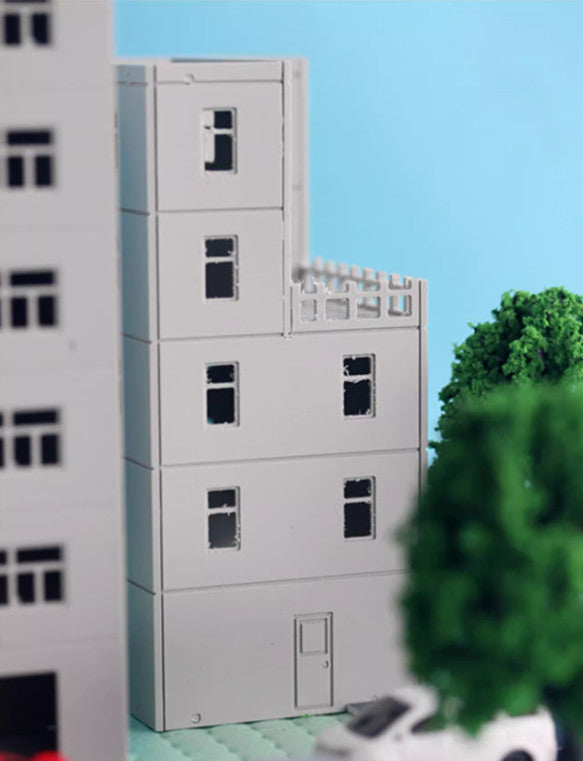 1:144/100/87/64/50 Building Model Railway Layout City House Office Scene Model