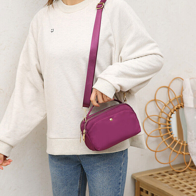 Large Capacity Waterproof Zipper Handbags Crossbody Bags Nylon Shoulder Bag