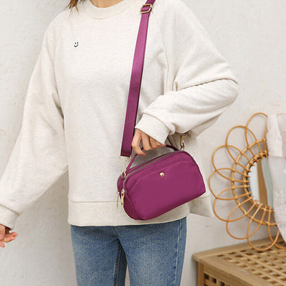 Large Capacity Waterproof Zipper Handbags Crossbody Bags Nylon Shoulder Bag