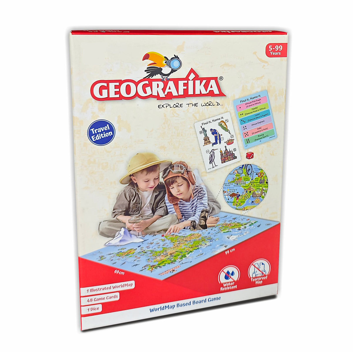 Geografika -WorldMap based board game -SciencePurchase