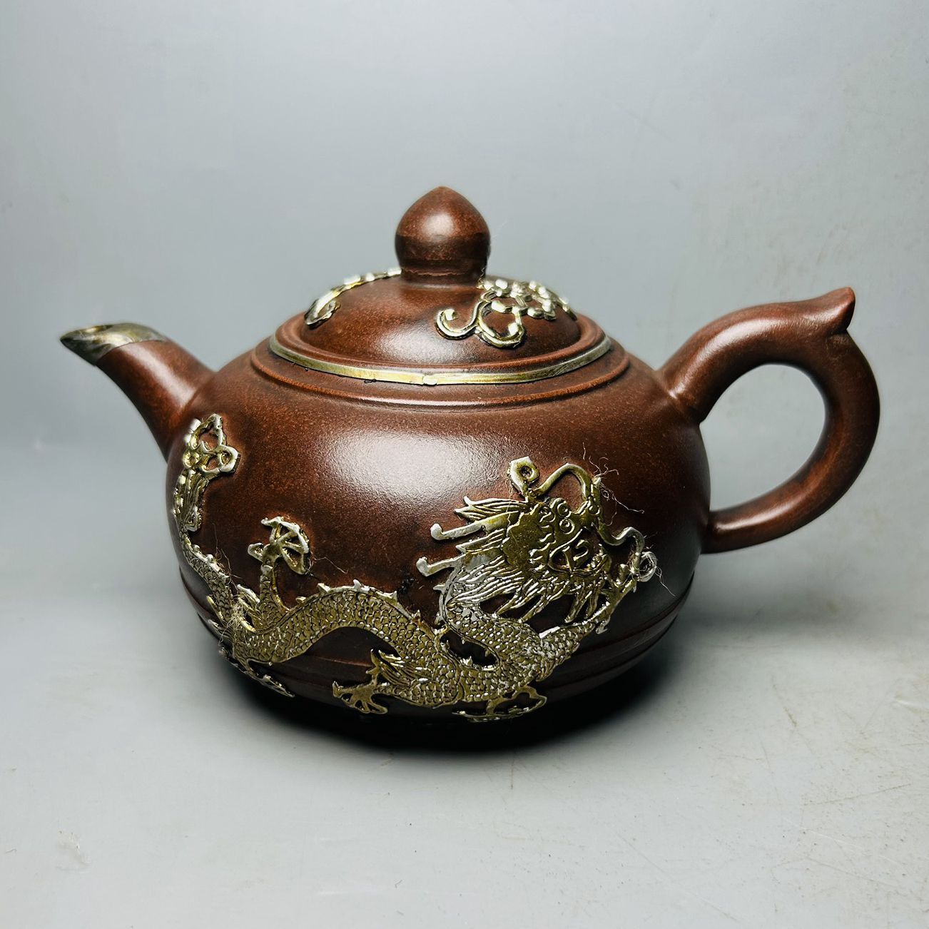 Vintage Chinese Yixing Purple Clay Teapot Zisha Ceremony Dragon Tea Set Collect