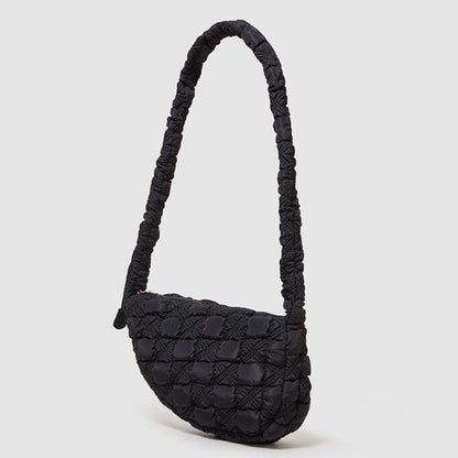 Nylon Pleated Light Handbags Purses Drawstring Crossbody Underarm Shoulder Bag