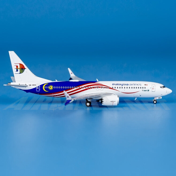 1:400 JC Wings Malaysia Airlines Boeing 737 MAX 8 Diecast Aircraft Model