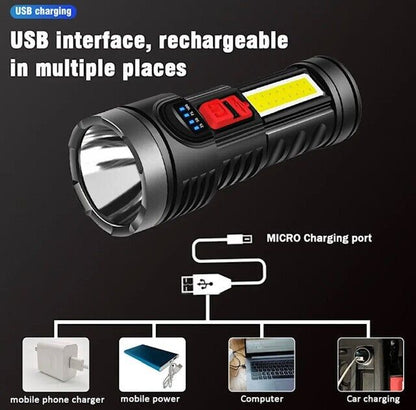 Linterna LED tactica Recargable Linternas Alta Potencia de Casa Batería Poderoso