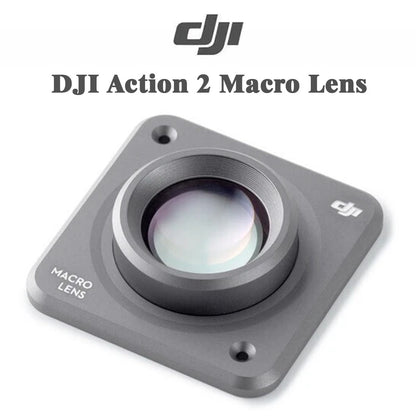 Original DJI Action 2 Macro Lens – Snap-On Close-Up, Optical Glass, Multi-Coated