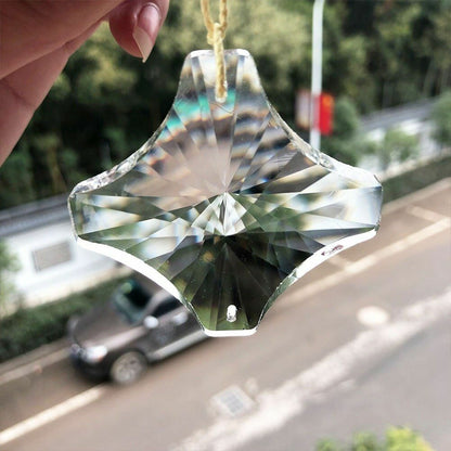60mm Hanging Crystal Ball Clear Faceted Sphere Sun Catcher Rainbow Prism