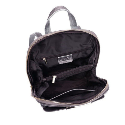 Genuine Cow Leather Everyday White Silver Backpack Book Bags 25x32x11CM Red/Blue