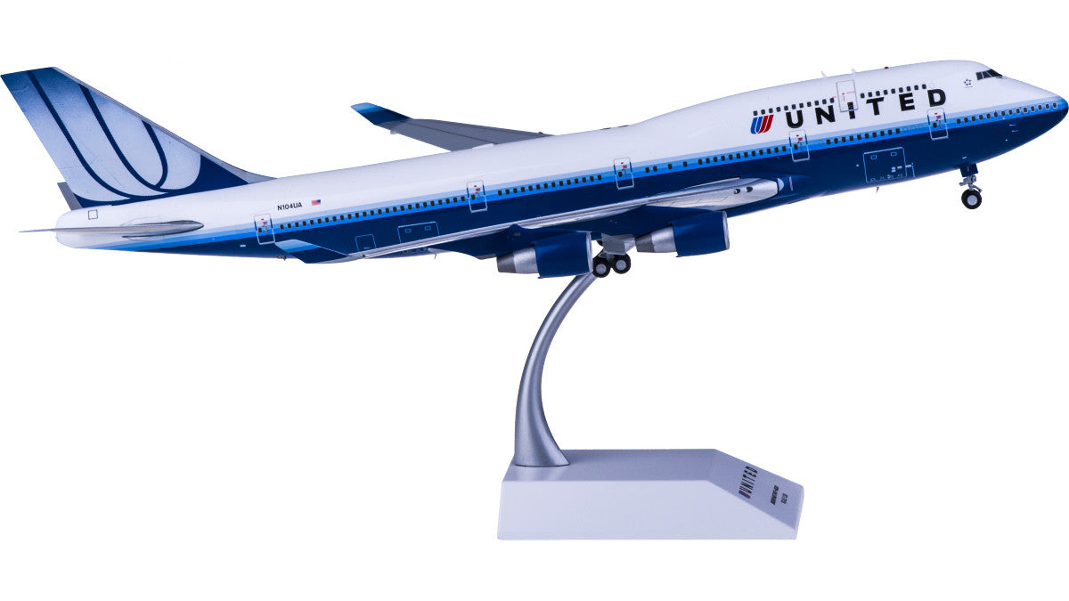 1:200 35CM JC Wings UNITED BOEING 747-400 Passenger Airplane Diecast Plane Model