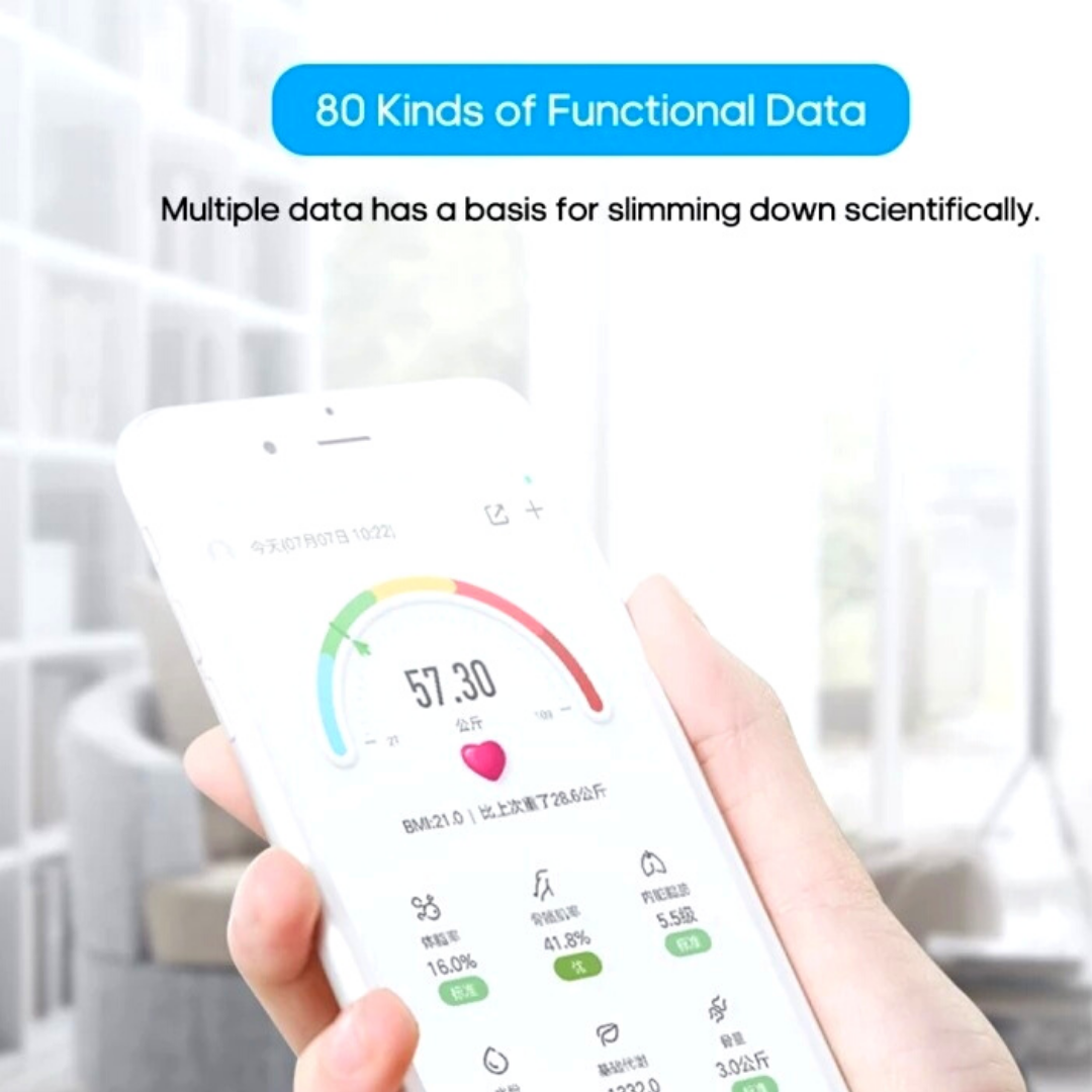 Bascula Inteligente Bluetooth Para Peso Corporal Medidor De Grasa Multifuncion