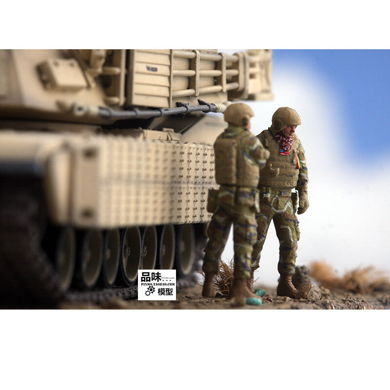 1/72 Scale US Armored Vehicle Crew Group Of 5pcs Soldier Finished Model No Tank