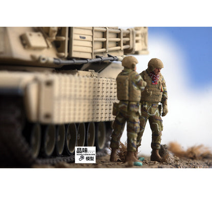 1/72 Scale US Armored Vehicle Crew Group Of 5pcs Soldier Finished Model No Tank