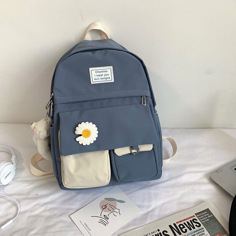 Women Backpack Pendant Nylon WomenS Rucksack CollegeTeenage Girls Bagpack