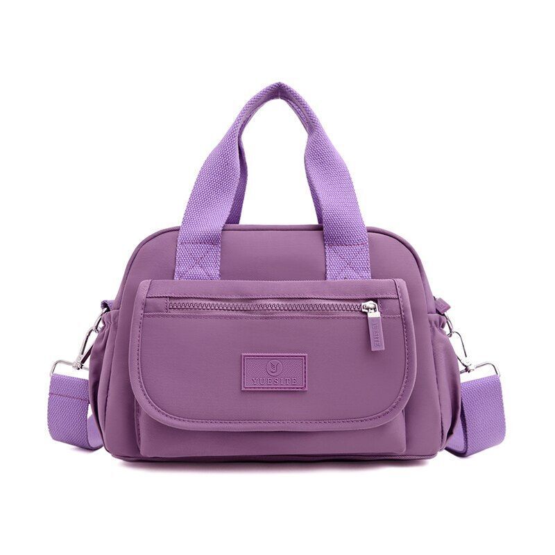 Nylon Shoulder Bag Large Nylon Handbag Waterproof Travel Tote Purses 30*12*21 CM