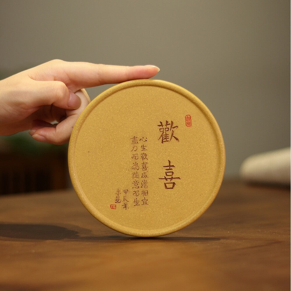 Real Yixing Zisha Duan Clay Holder For Tea Pot Chinese Character Carved Rack New