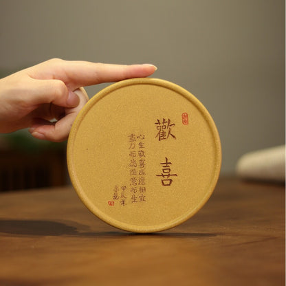 Real Yixing Zisha Duan Clay Holder For Tea Pot Chinese Character Carved Rack New