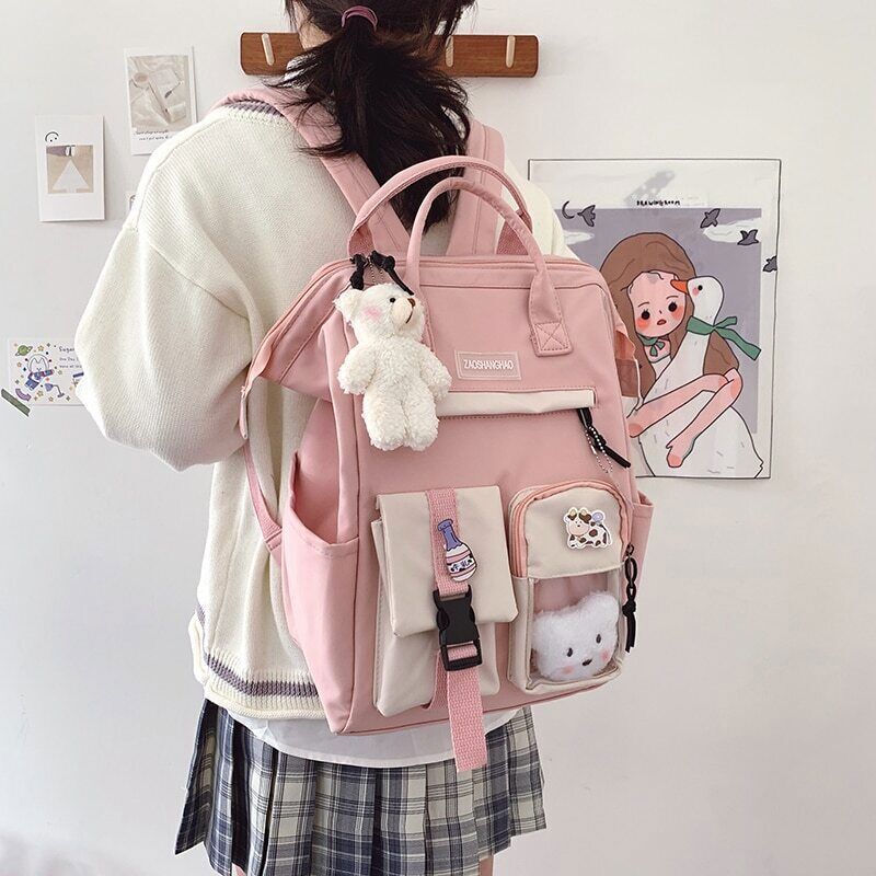 Purple Backpack Women Backpacks High School Bags Teenage Girl Travel Rucksack