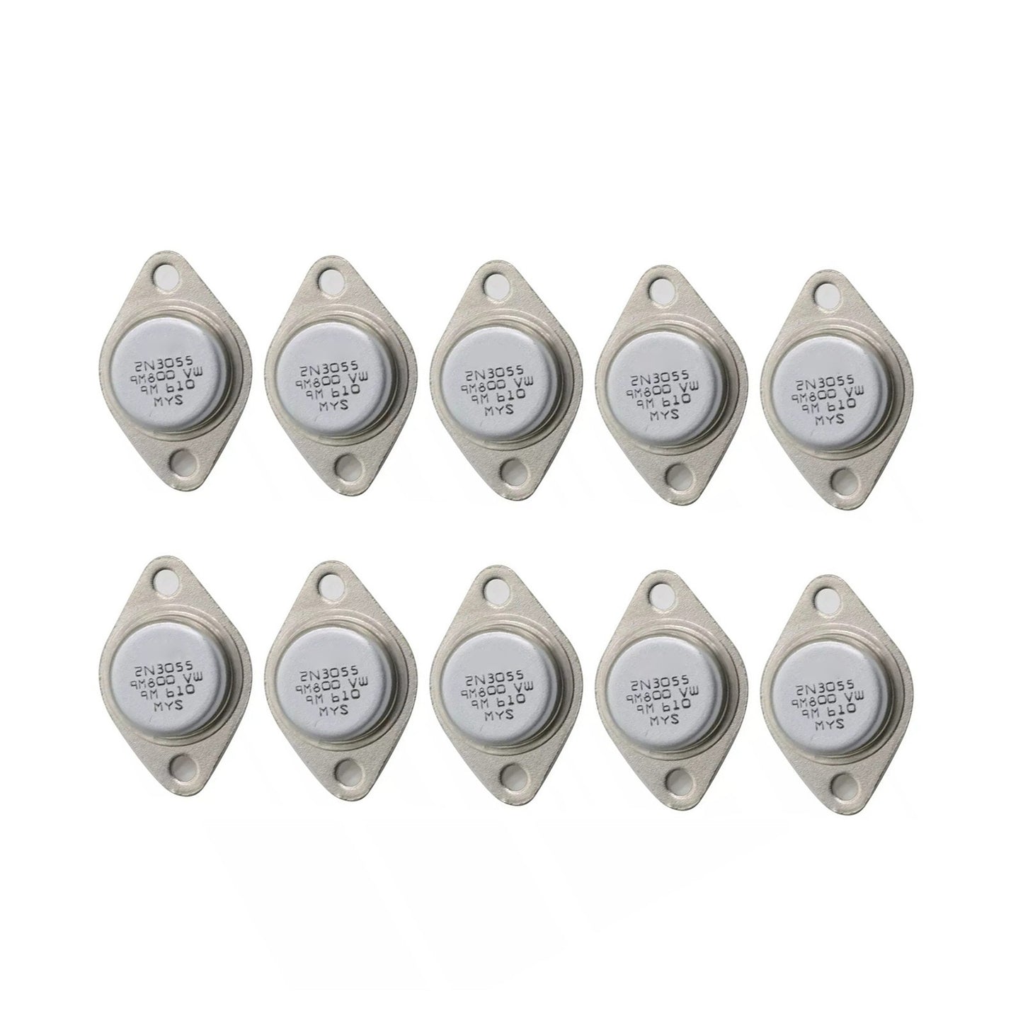 10X 2N3055 Transistor NPN TO-3 15A 60V 115W Power Switch Amplifier Metal Case
