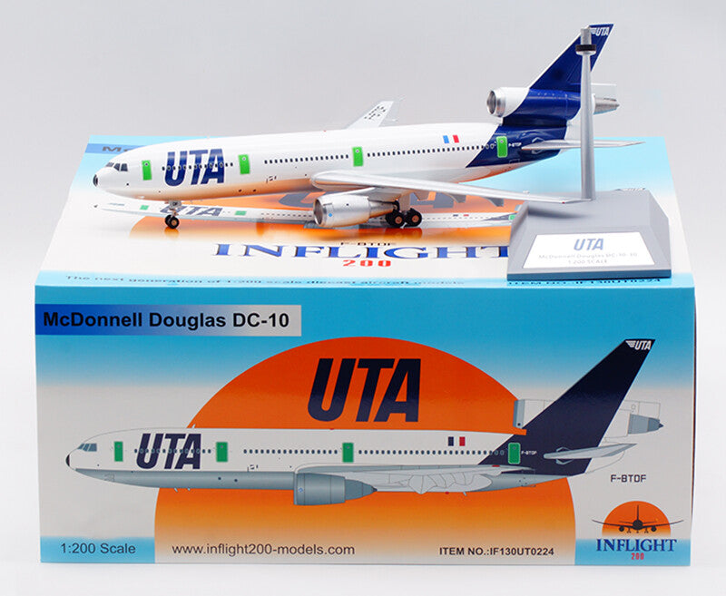 1:200 InFlight UAT MCDONNELL DOUGLAS DC-10-30 Passenger Airplane Diecast Model