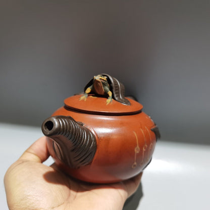 chinese yixing purple clay teapot tea set pot zisha ceramic cute decor figurine