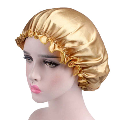 Lady Satin Sleep Hat Hair Care Adjustable Chemo Caps Bonnet Turban Hat Headwraps