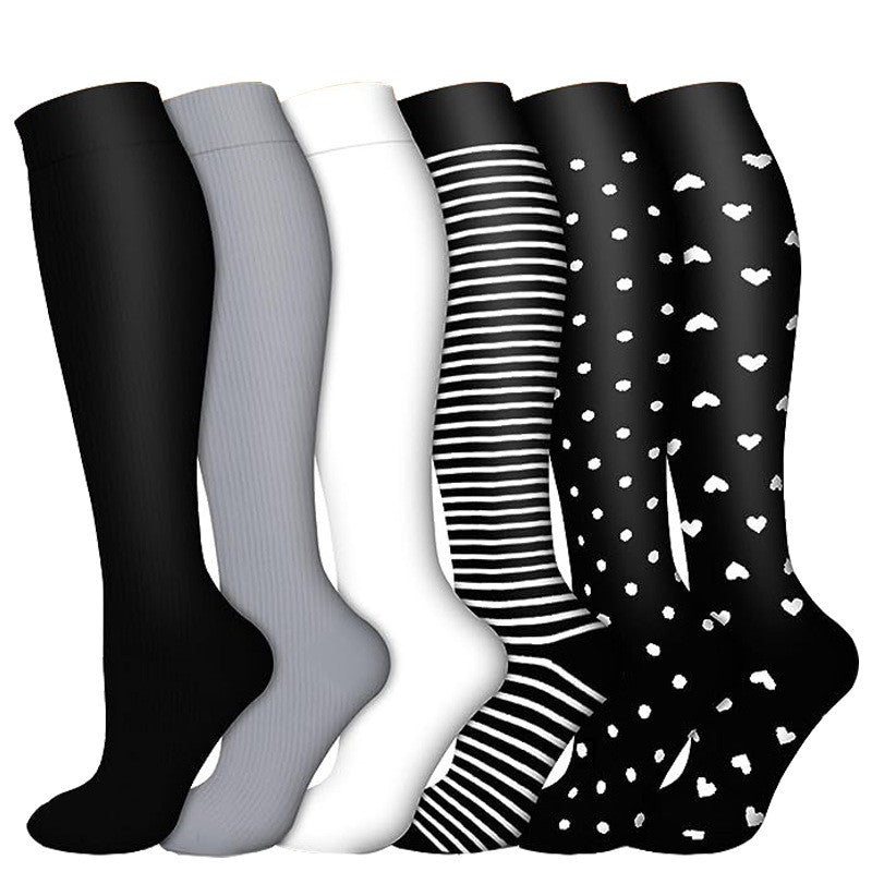 5/6pairs Compression Socks Stockings Womens Mens Knee High Medical