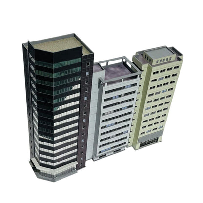 1:150 N Scale Train Railway Modern Scene Office Building Model Toys