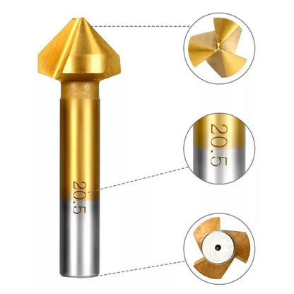 6* Durable 90 Degree HSS Chamfer Cutter Bit Chamfering Countersink Drill Parts