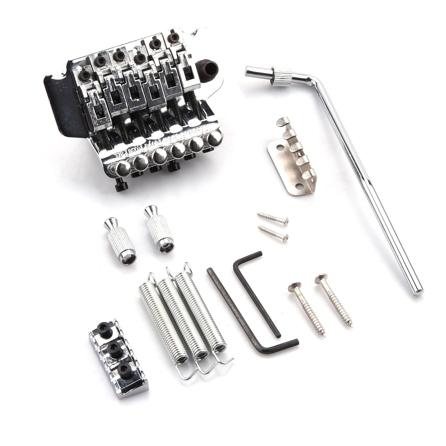 1Set Electric Guitar Tremolo System Double Locking Bridge Silver For Floyd Rose;