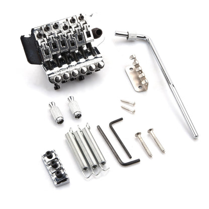 1Set Electric Guitar Tremolo System Double Locking Bridge Silver For Floyd Rose;