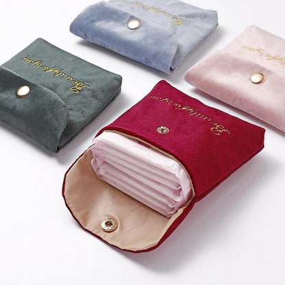 Velvet Cosmetic Bag Traveling Coin Money Purse Lipstick Storage Case Pouch Bags