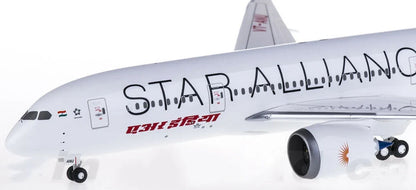 1:200 28CM Hogan AIR INDIA STAR ALLIANCE BOEING 787-8 Airplane ABS Plastic Model