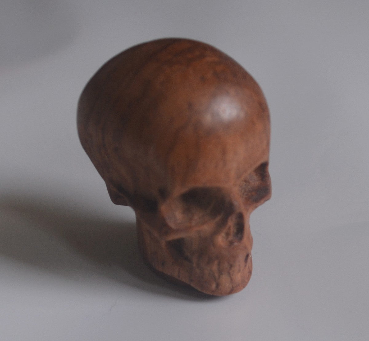 2 Pcs Sandalwood Skull Statue Hand Carving Carved Wood Pendant Art Sculpture