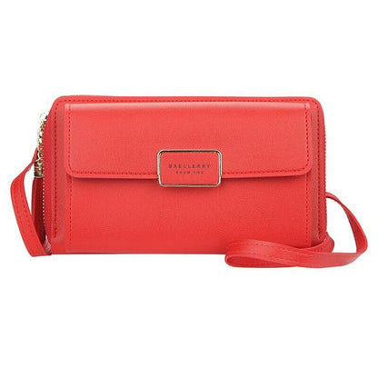 Handbags Large Shoulder Bags Hasp Zipper Purse 6.5Inch Phone Clutch Card Holder