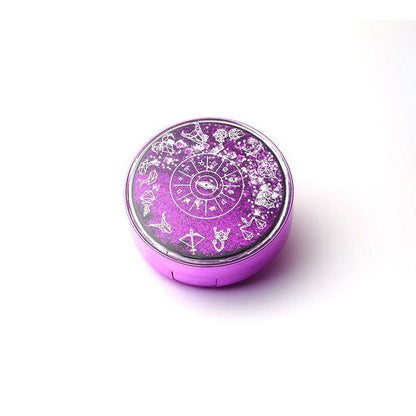 Contact Lens Case Fashion Portable Glitter Bling Stars Eye Care Storage 72x25mm