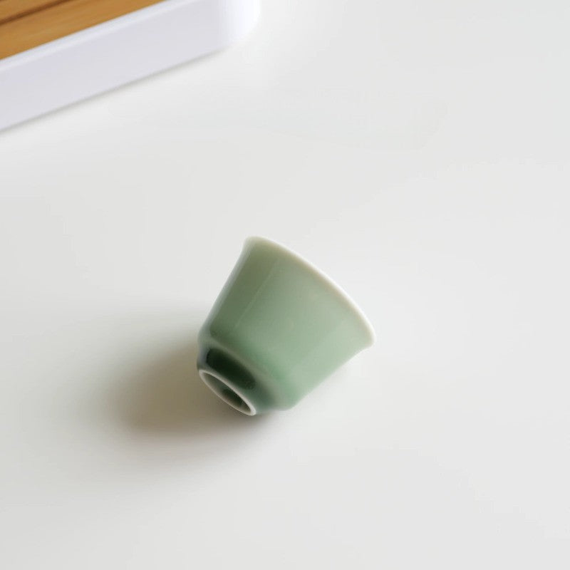 40ML Exquisite Retro Ceramic Green Glazed Cup Tea Set Owner Tea Cup