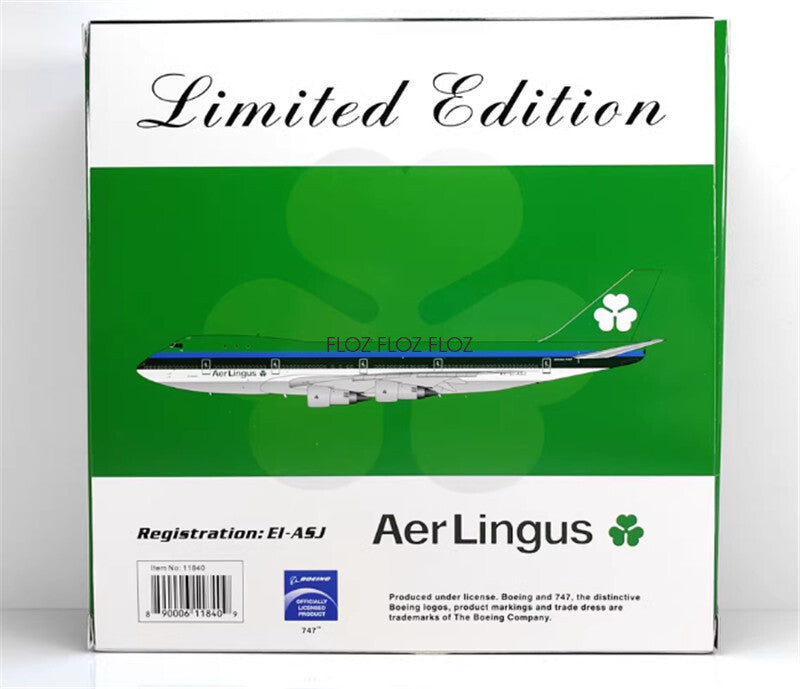 Phoenix Aer Lingus for Boeing B747-100 EI-ASJ 1/400 Aircraft Pre-built Model