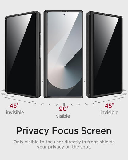 for Samsung Galaxy Z Fold7 Case with Screen Protector, Built-In Privacy Screen &