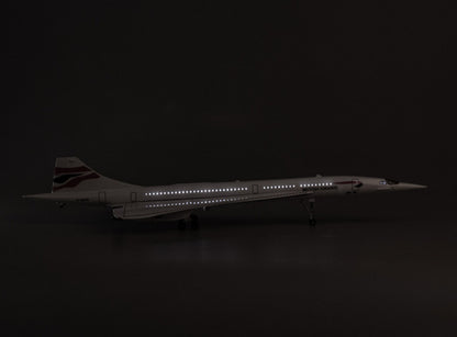 1:125 50CM BRITISH AIRWAYS Concorde Plane Led Sound-Controll Light Resin Model